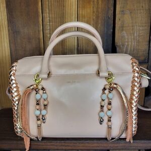 Yves Saint Laurent Baby Duffle revamped Pink revamped fringe upcycle